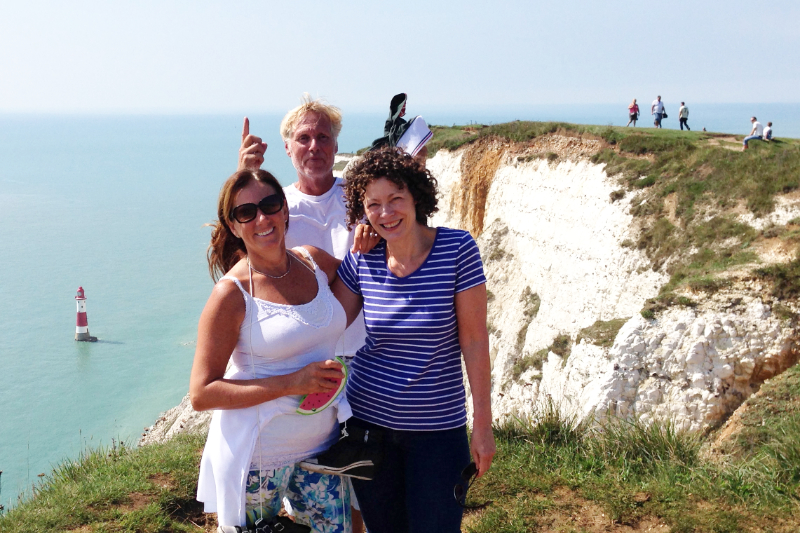 Kathy Carey & Chris on Beachy Head